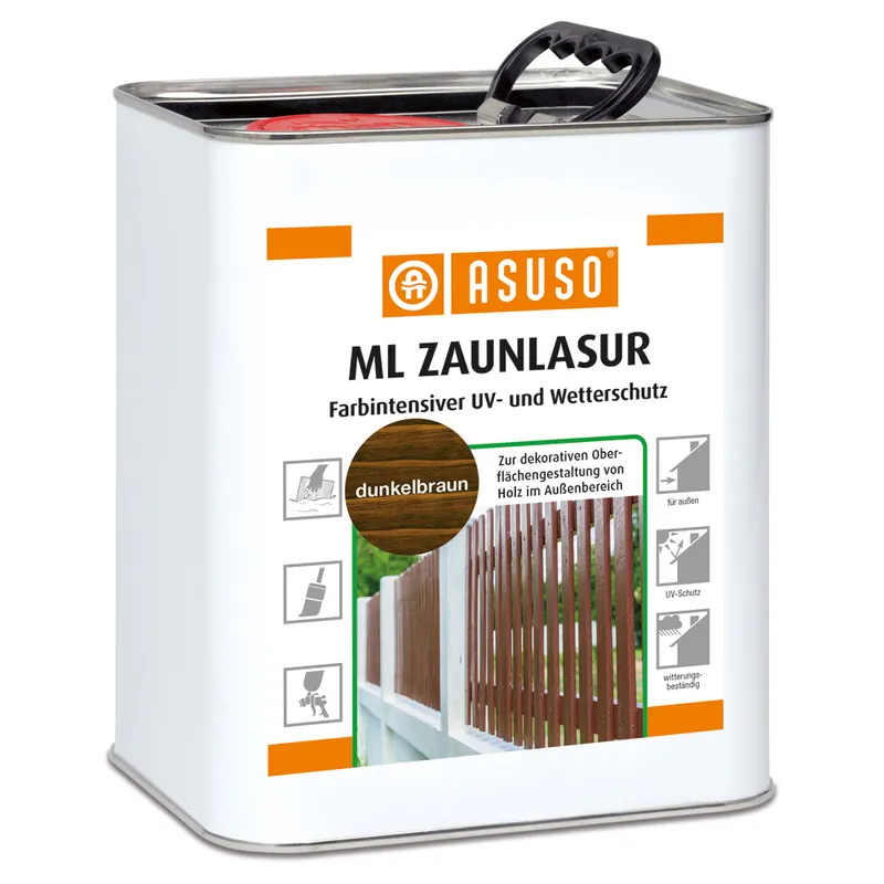 Rabatt Zaunlasur Langzeitschutz-dunkelbraun