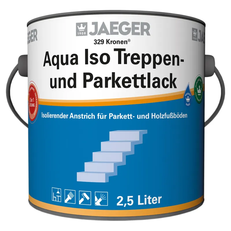 329 Kronen Aqua Iso Treppen- und Parkettlack-weiß matt Neue Ware