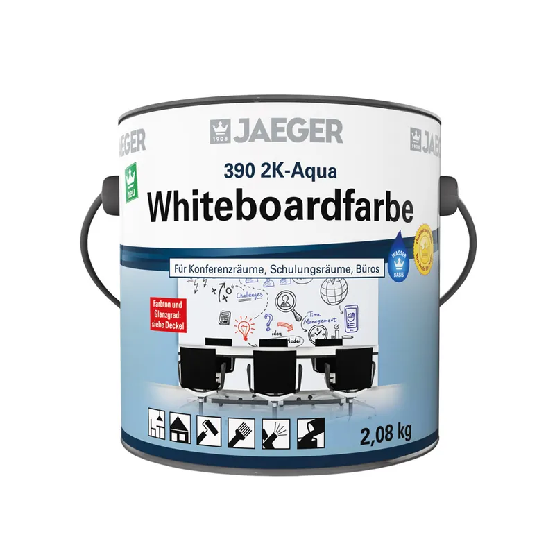 390 2K-Aqua Whiteboardfarbe seidenglänzend-farblos Schneller Versand