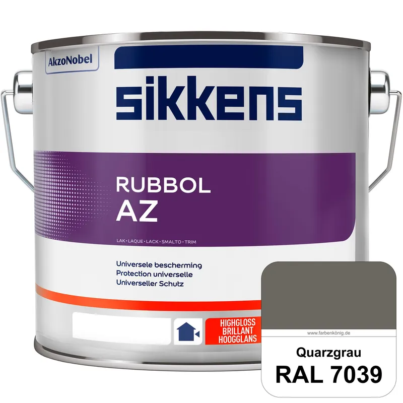 Rubbol AZ (RAL 7039 Quarzgrau) Hochwertiger, universeller Hochglanzlack (lösemittelhaltig) außen Neu Im Sortiment