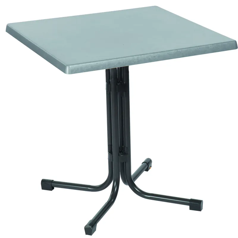 acamp Tisch Piazza 80 x 80 cm anthrazit/inox Schneller Versand