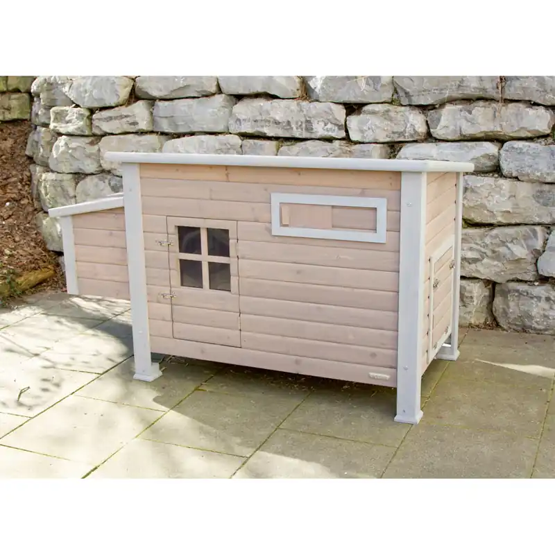 Kostenloser Versand Hühnerstall Emma 146 x 85 x 74 cm braun