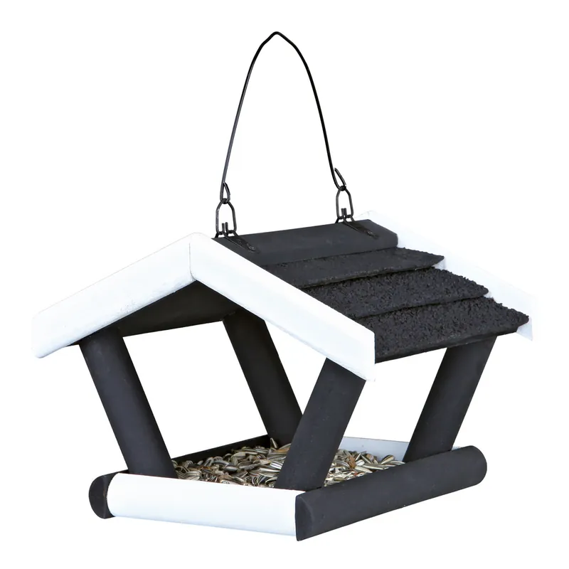 Trixie natura Futterhaus zum Hängen klein 17 x 19 x 14 cm schwarz/weiß Preisreduziert