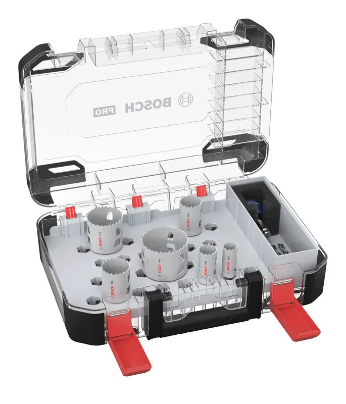 Neu Bosch Zubehör Pro Multi Material Power Change Plus Lochsägen-Set, 20 - 64 mm, 9-teilig