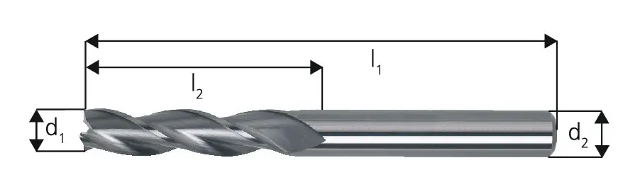 Versand Am Gleichen Tag Forum Schaftfräser WN VHM 3 mm extra lang HB Z 3